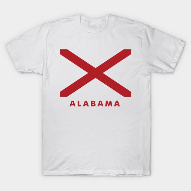 Alabama State Flag T-Shirt by Rebus28